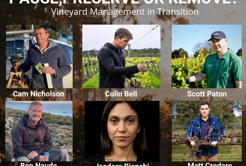 PAUSE, PRESERVE OR REMOVE? Vineyard Management in Transition August 13th